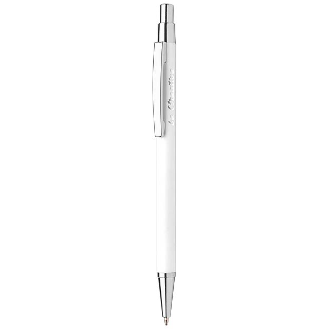 Chromy kuličkové pero - biela