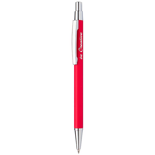 Chromy kuličkové pero - červená