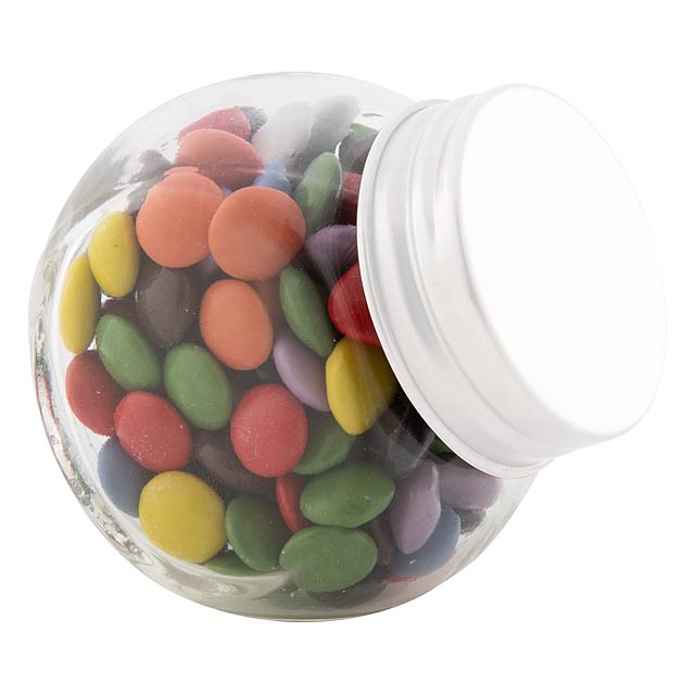 Shukulat jars with candies - white