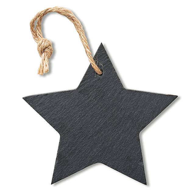 Slate xmas hanger star - SLATESTAR - black