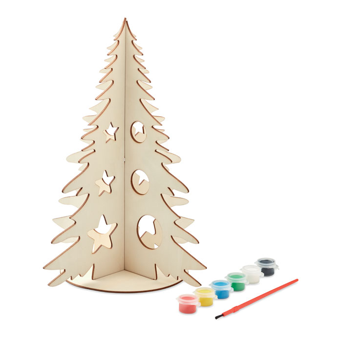 Vánoční stromek k vybarvení - TREE AND PAINT - drevo