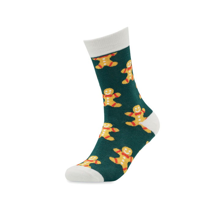 Pair of Christmas socks M - JOYFUL M - yellow