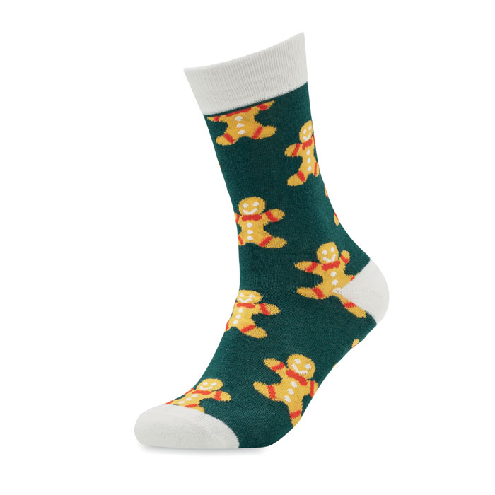 Pair of Christmas socks L - JOYFUL L - yellow