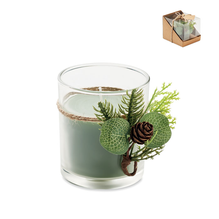 Christmas candle holder - FOREST - green