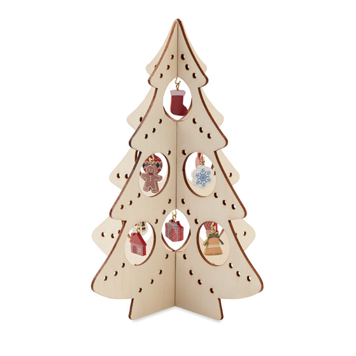 Wooden Xmas tree decoration - SILUETA - wood