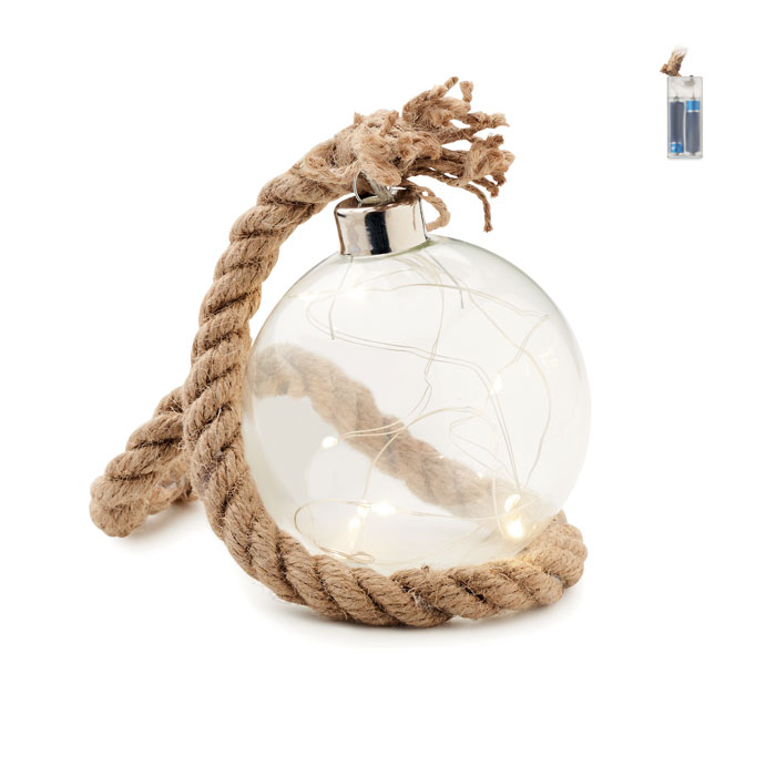 Glass bauble LED light - BAUBLI - transparent