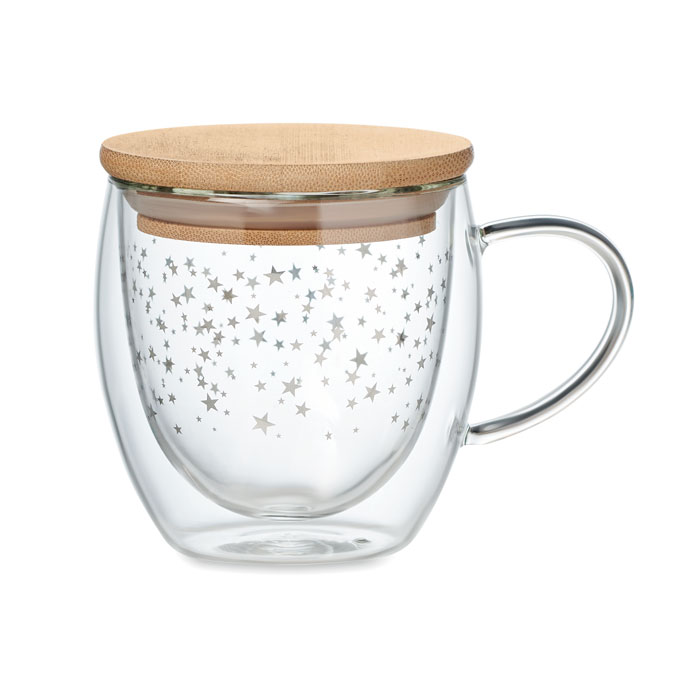 Double wall borosilicate mug - SION - transparent