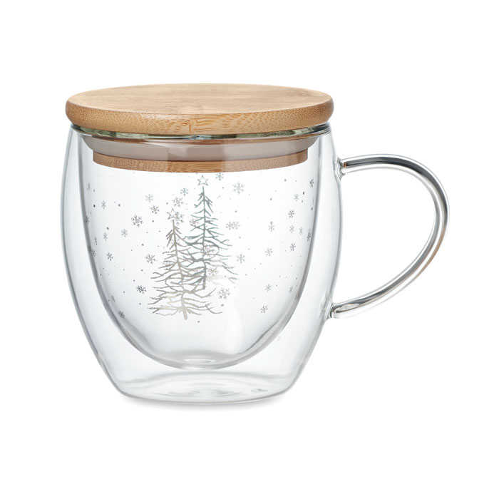 Double wall borosilicate mug - SIAN - transparent