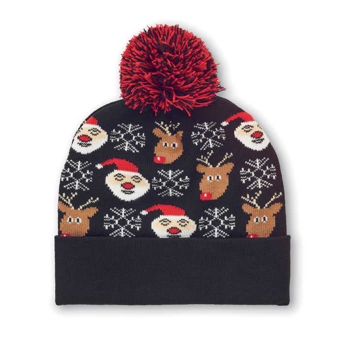 Weihnachtliche Strickmütze - SHIMAS HAT - schwarz