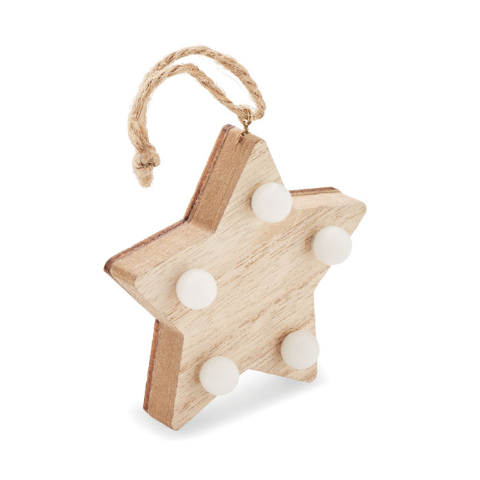 Wooden weed star with lights - LALIE - wood