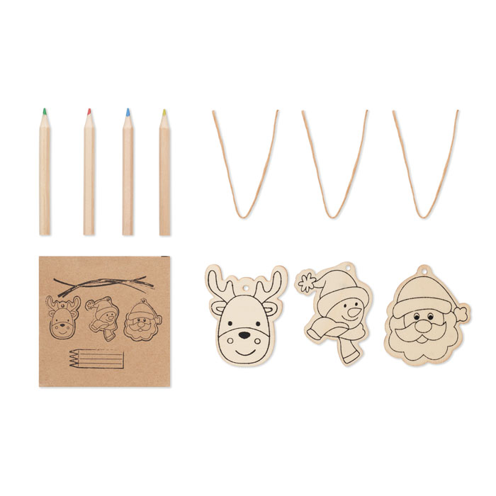 Drawing wooden ornaments set - FUNCOOL - wood