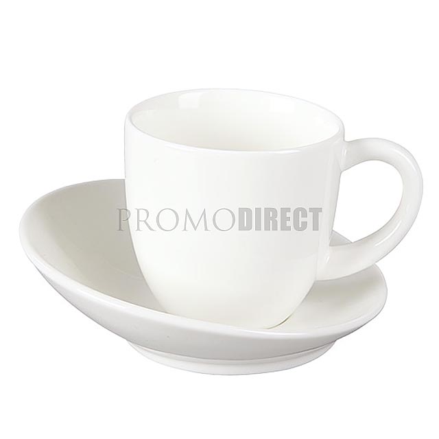 Pearl - cup and saucer - white