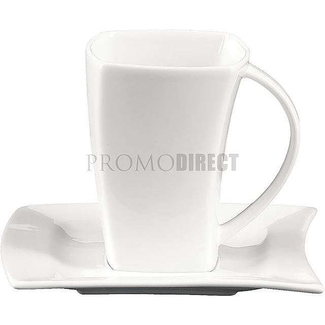Romantic - cup and saucer - white