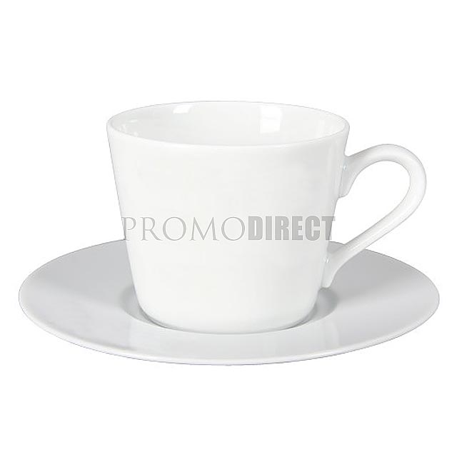 Opty - cup and saucer - white