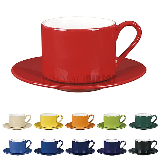 Roma - cup and saucer - red