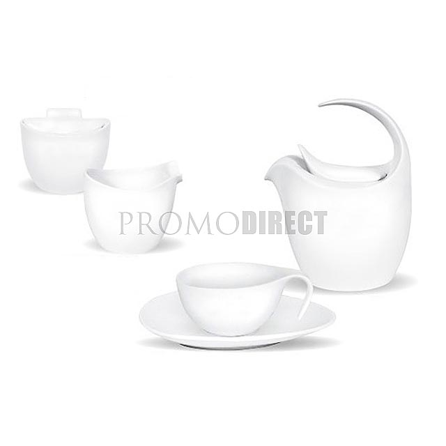 Swan set - mug and saucer - mug - white