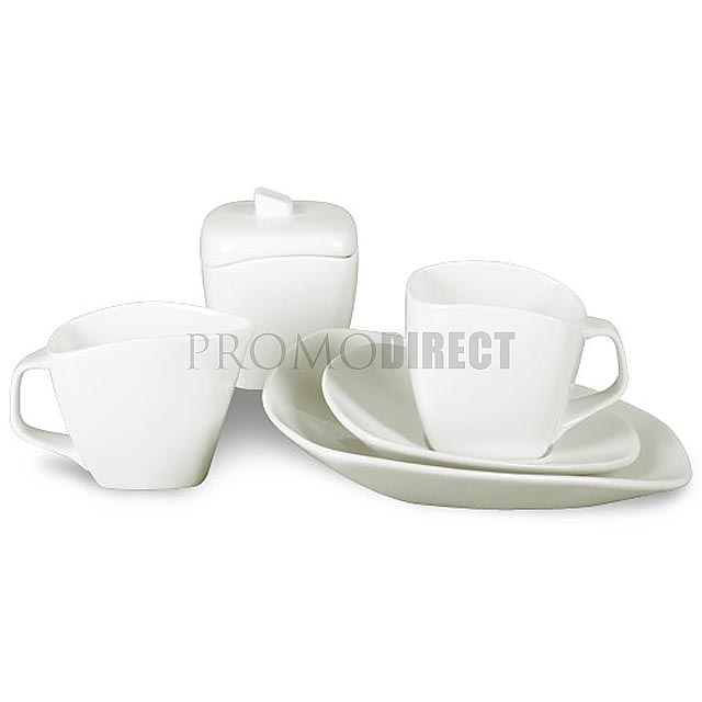 Silver moon set - pot - white