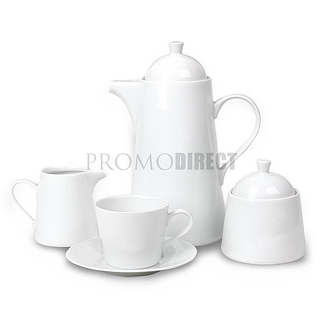 Opty set - mug and saucer - mug  - white - foto