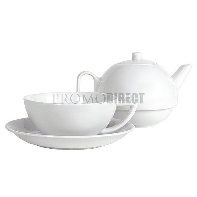 Duo set - pot and mug - white