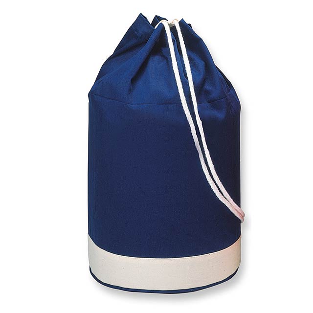 Navy - dvojfarebná námornej bavlnená taška - modrá