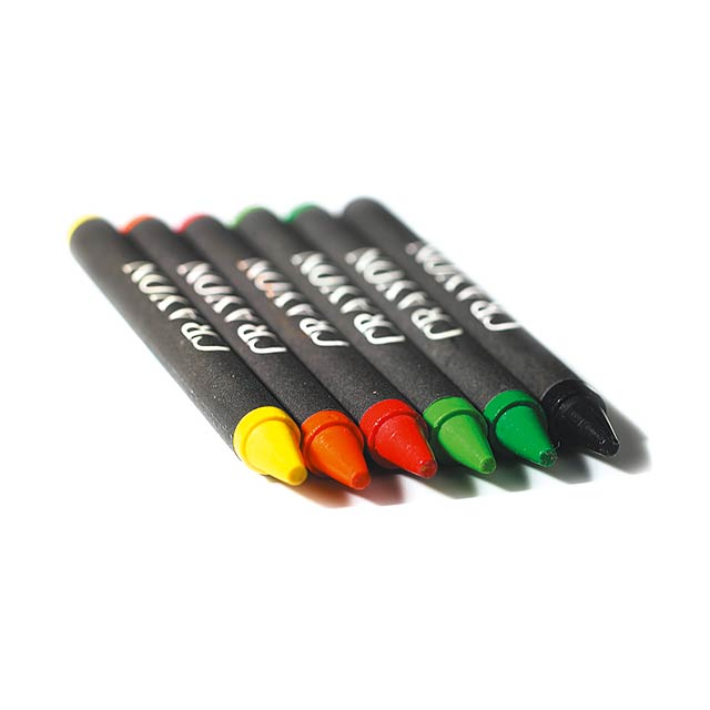 Carton of 6 wax crayons  - multicolor