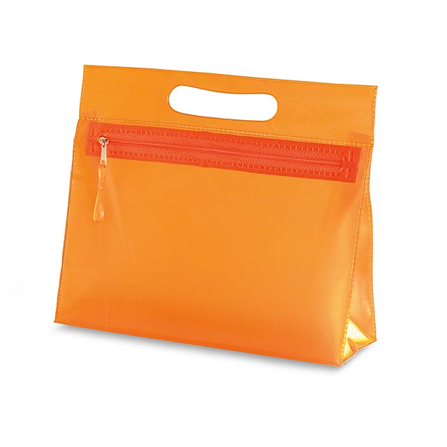 Transparente Kosmetikkoffer - Orange