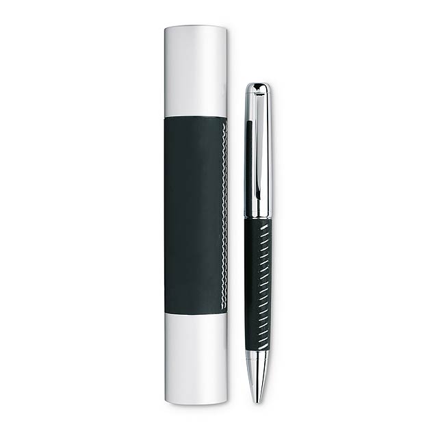 Metal ball pen in box  - black