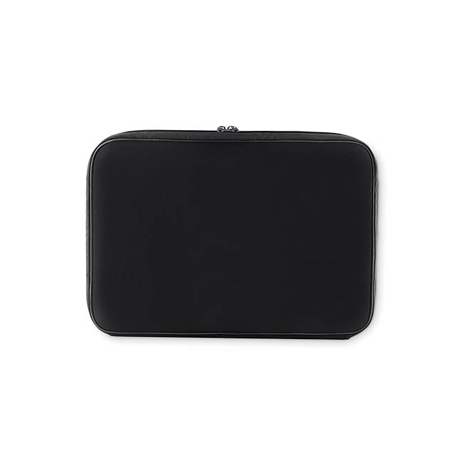 Synthetic rubber laptop pouch  - black