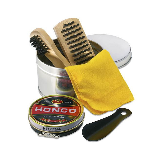 Shoe polish kit  - shiny silver