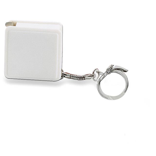 Key-ring w/ flexi rule - white