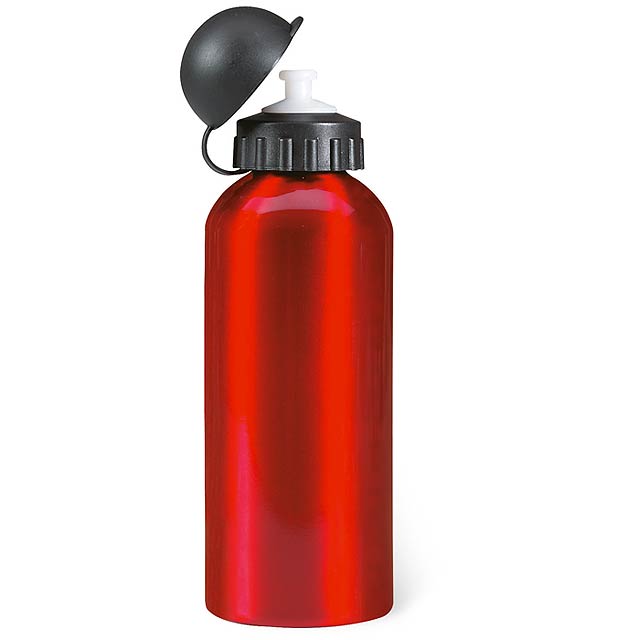 Metal drinking bottle (600 ml)  - red