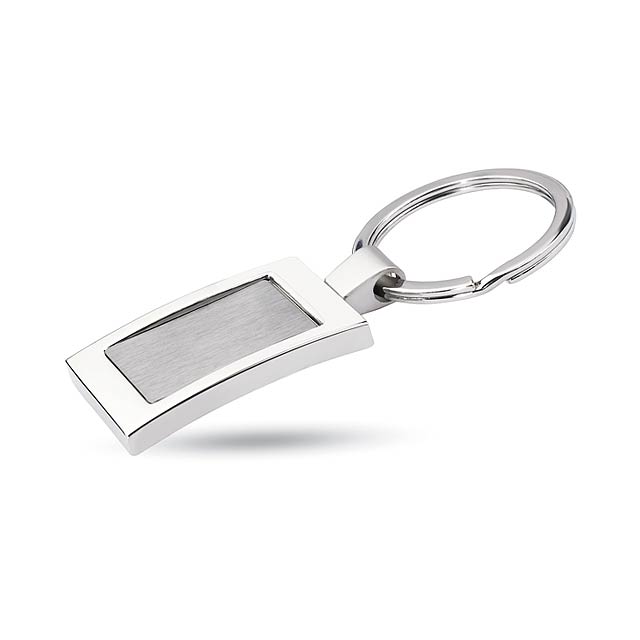 Luxurious metal keyring  - shiny silver