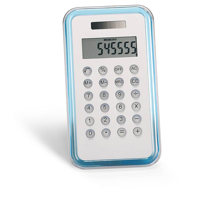 8 digit calculator  - transparent blue
