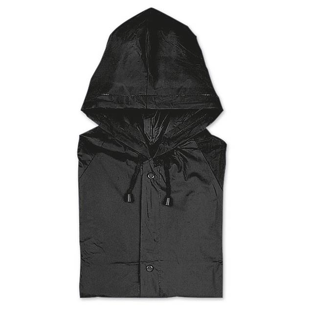 PVC raincoat with hood - BLADO - schwarz
