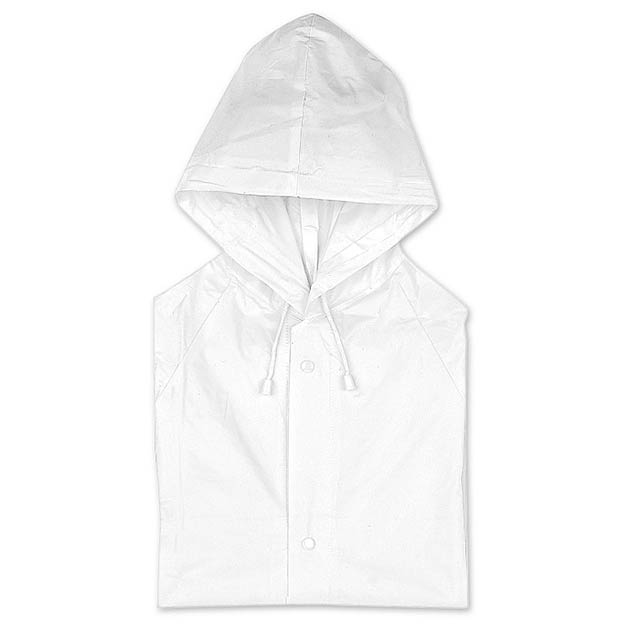 PVC raincoat with hood - BLADO - white