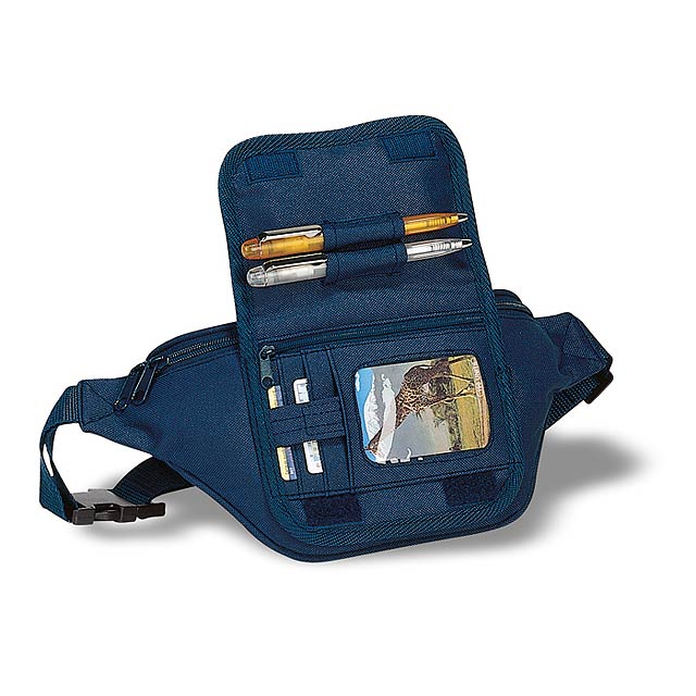 Waist bag with pocket  - blue