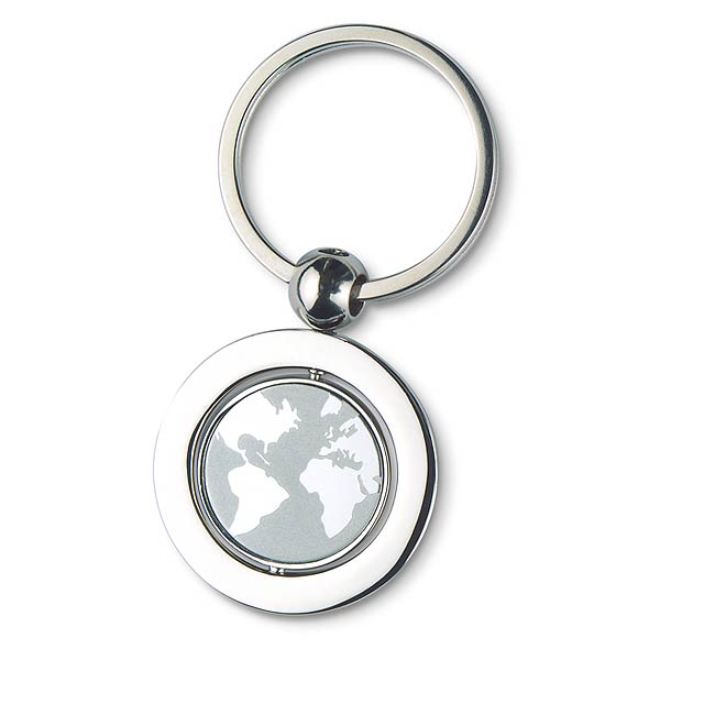 Globy metal keyring  - silver