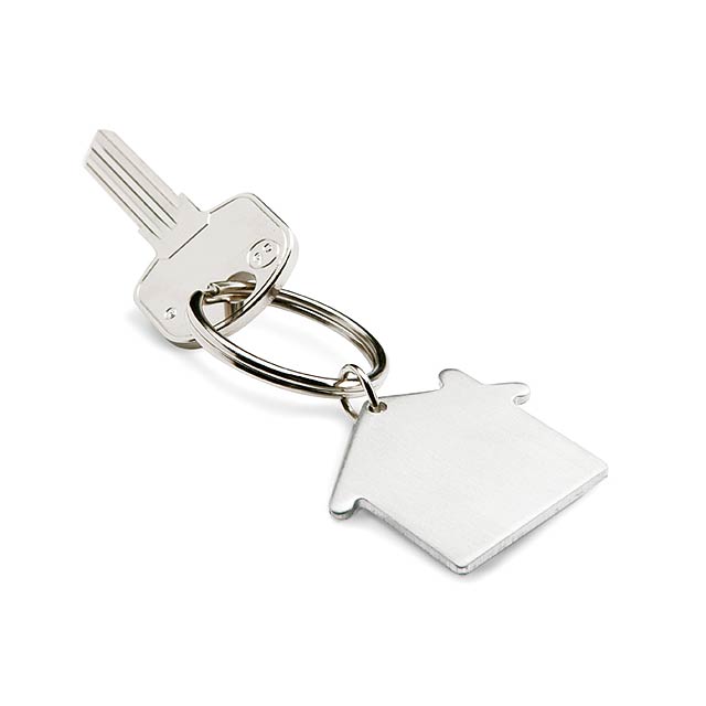 Metal key holder house  - matt silver