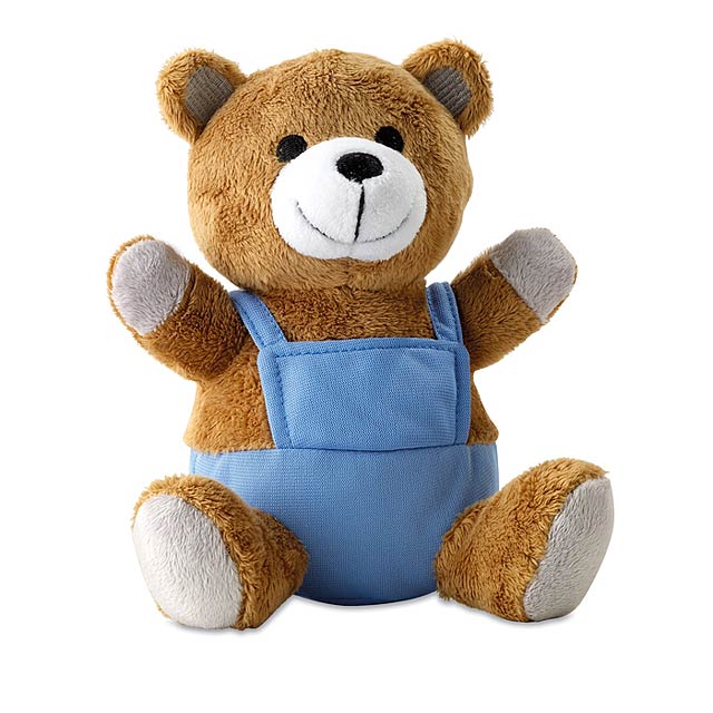 Bear plush w/ advertising pants - blue