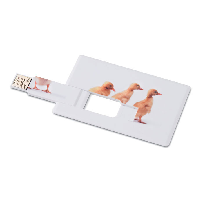 Creditcard. USB flash 16GB  - Weiß 