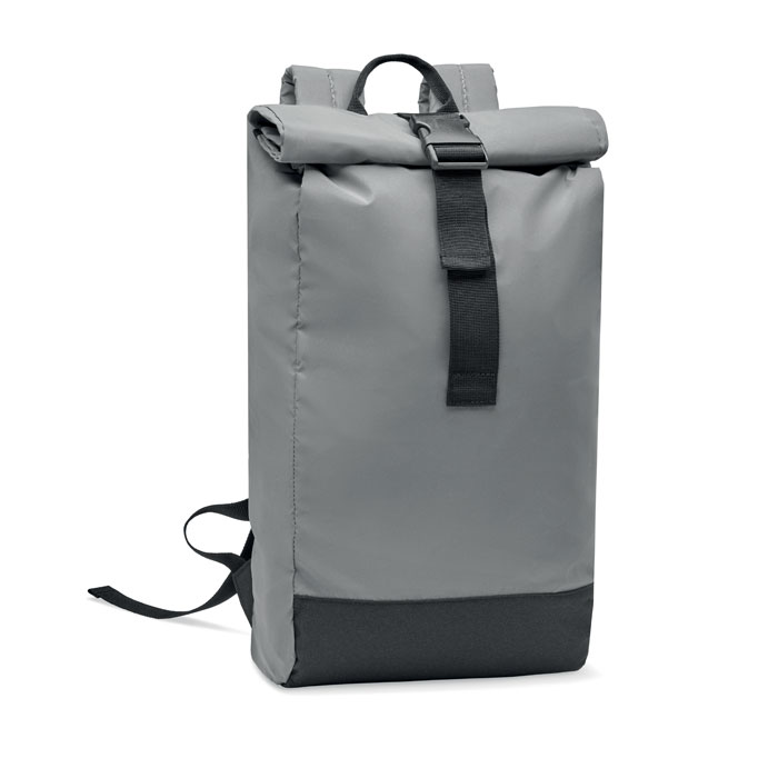Reflective Rolltop backpack - BRIGHT ROLLPACK - matt silver