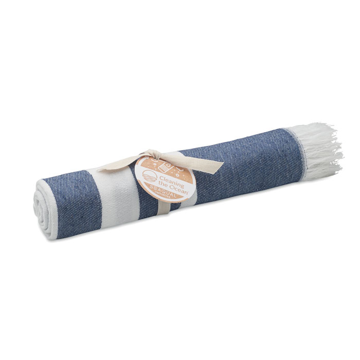 SEAQUAL® hammam towel 100x170 - WAVE - blue
