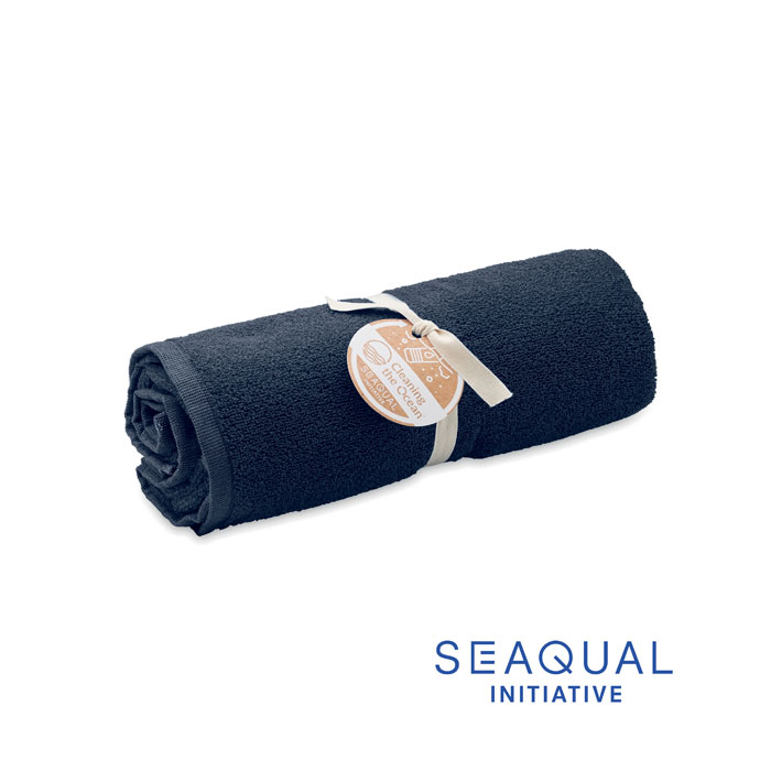 SEAQUAL® Handtuch 70x140cm - SAND - blau
