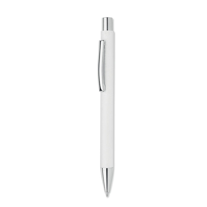 Recycled paper push ball pen - OLYMPIA - white