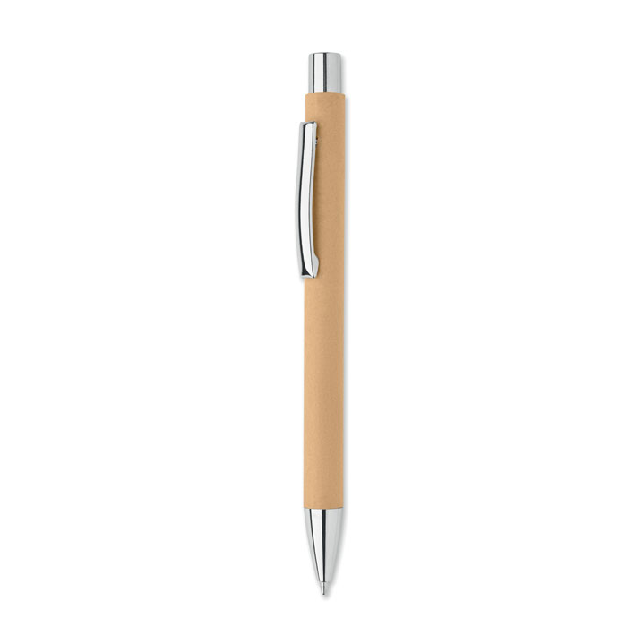 Recycled paper push ball pen - OLYMPIA - beige