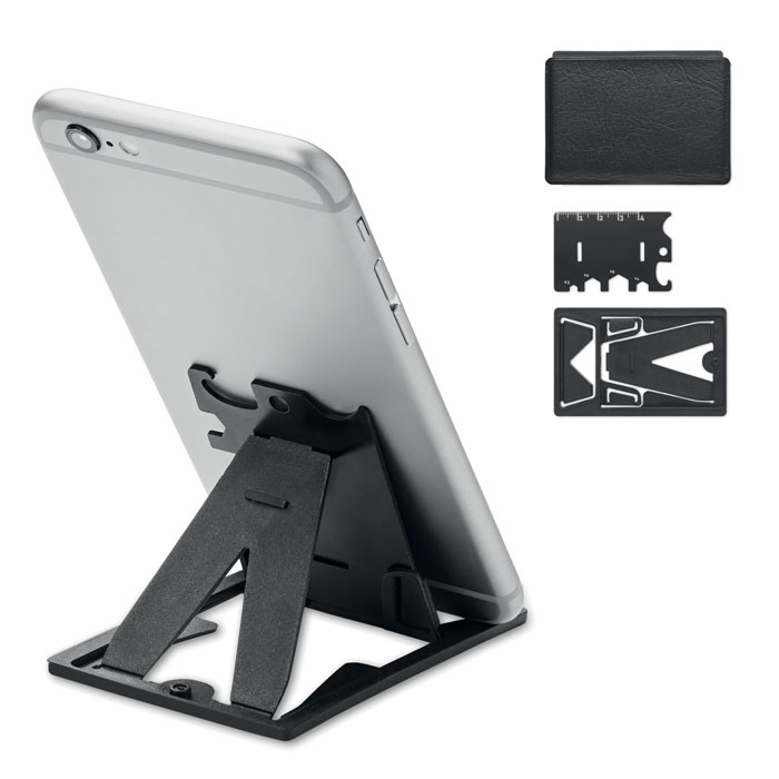 Multi-tool pocket phone stand - TACKLE - black