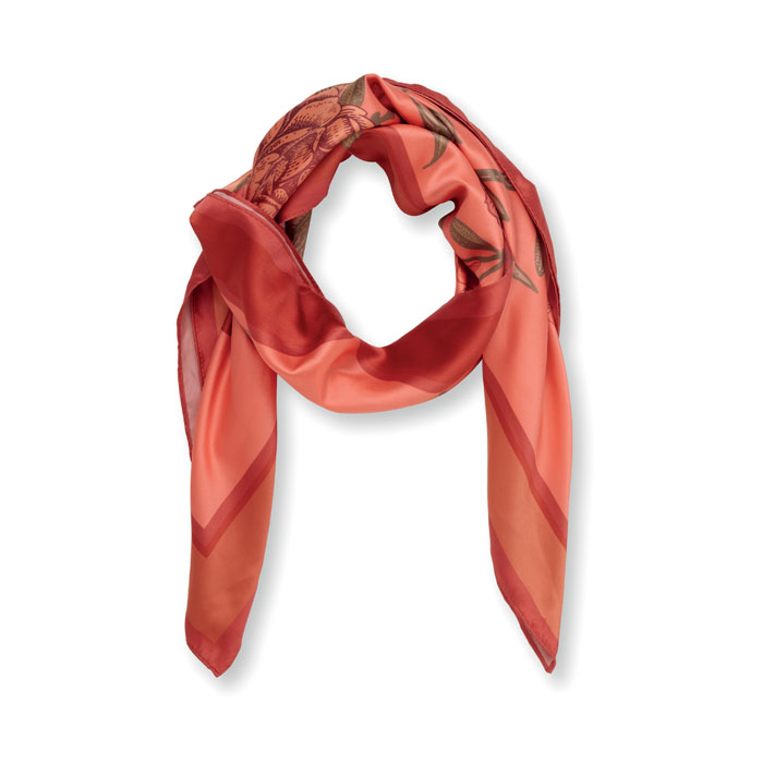 Shawl recycled satin polyester - VICTORIA - red