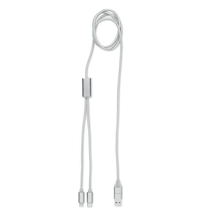2 in 1 long charging cable - CABLONG - silver
