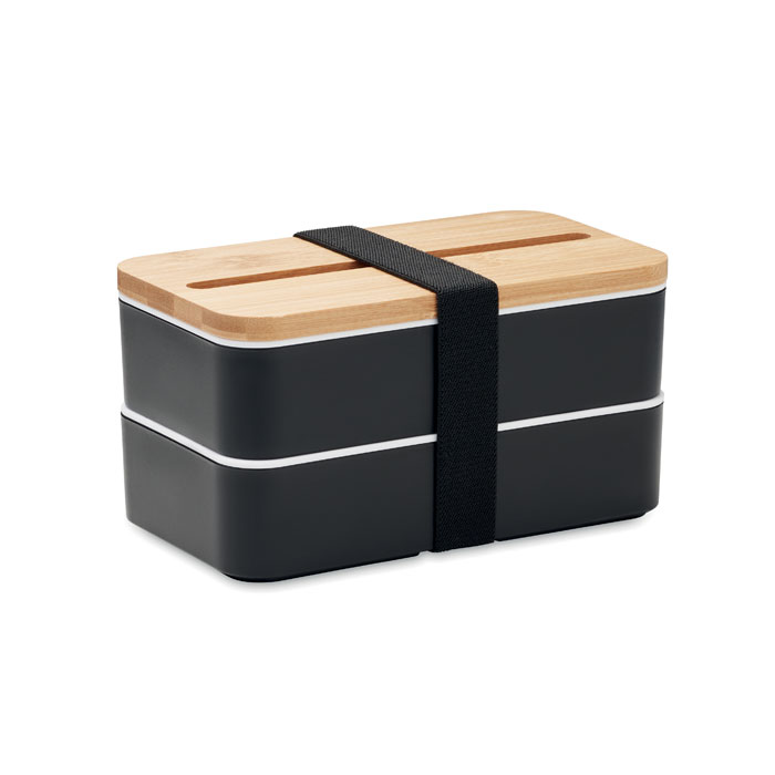 Recycled PP lunch box - WINT - black