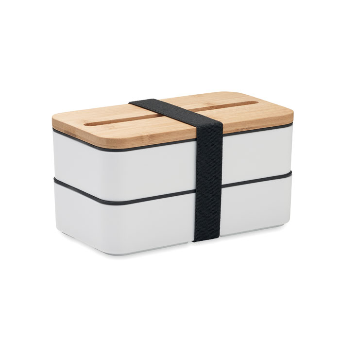 Recycled PP lunch box - WINT - white